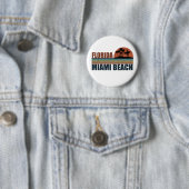 Miami Beach Florida zonsondergang Ronde Button 5,7 Cm (In situ)