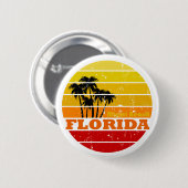Miami Beach Florida  zonsondergang Ronde Button 5,7 Cm (Voorkant /achterkant)