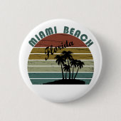 Miami Beach Florida zonsondergang Ronde Button 5,7 Cm (Voorkant)