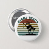 Miami Beach Florida zonsondergang Ronde Button 5,7 Cm (Voorkant /achterkant)
