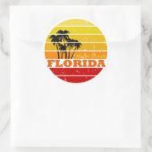Miami Beach Florida  zonsondergang Ronde Sticker (Tas)