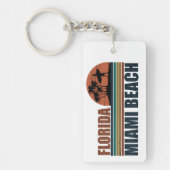 Miami Beach Florida  zonsondergang Sleutelhanger (Voorkant)