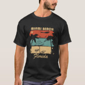 Miami Beach Florida zonsondergang T-shirt (Voorkant)