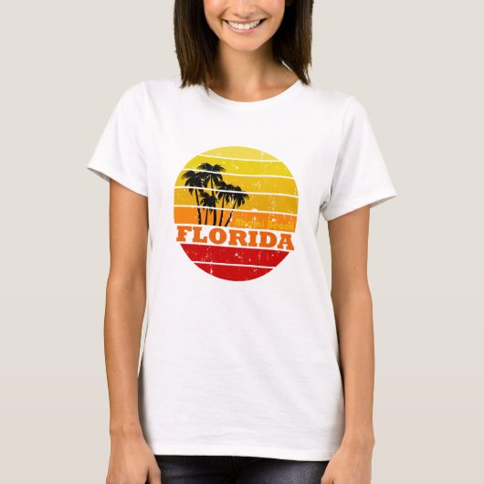 Miami Beach Florida  zonsondergang T-shirt (Voorkant)