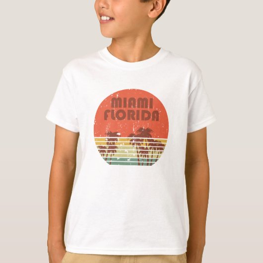 Miami Beach Florida  zonsondergang T-shirt (Voorkant)