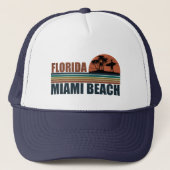 Miami Beach Florida  zonsondergang Trucker Pet (Voorkant)