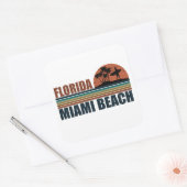 Miami Beach Florida  zonsondergang Vierkante Sticker (Envelop)