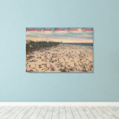 Miami Beach, FloridaGreetings fromMiami, FL Canvas Afdruk (Insitu (Houten vloer))