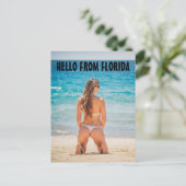 MIAMI BEACH GIRL BIKINI FLORIDA BRIEFKAARTEN (Staand voorkant)