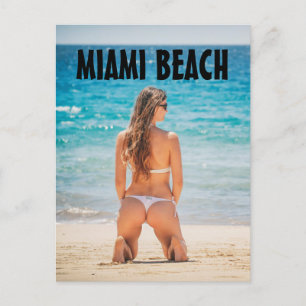 MIAMI BEACH GIRL BIKINI FLORIDA BRIEFKAARTEN