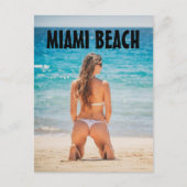 MIAMI BEACH GIRL BIKINI FLORIDA BRIEFKAARTEN (Voorkant)