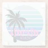Miami Beach Glazen Onderzetter (Achterkant)
