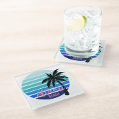 Miami Beach Glazen Onderzetter (Schuin)