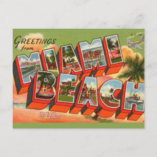 Miami Beach Groeten Briefkaart