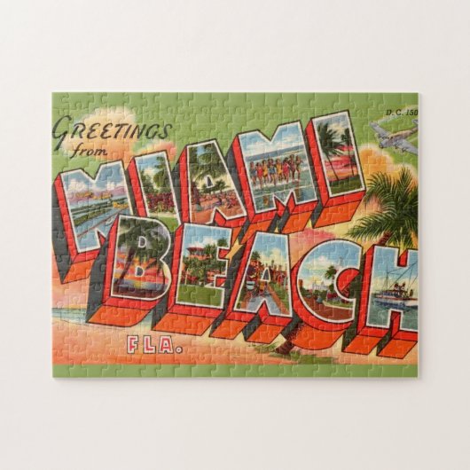 Miami Beach Groeten Legpuzzel (Horizontaal)