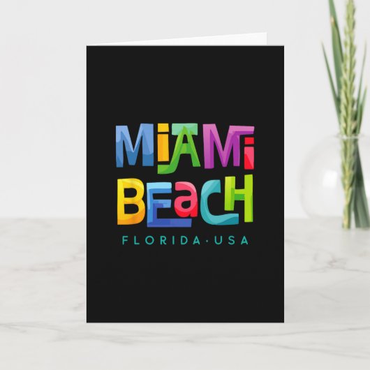 Miami Beach  Kaart (Voorkant)