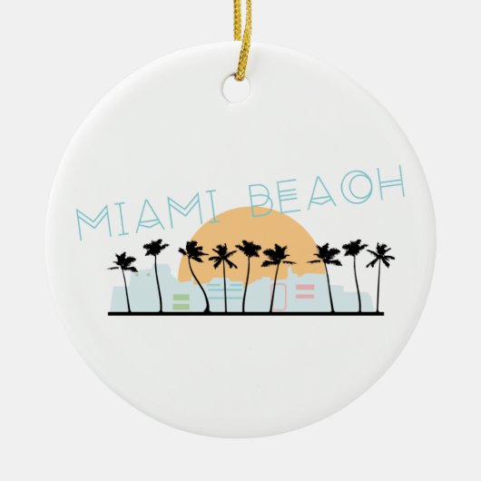 Miami Beach Keramisch Ornament (Voorkant)