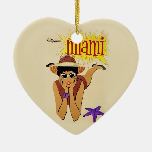  Miami Beach Keramisch Ornament (Voorkant)