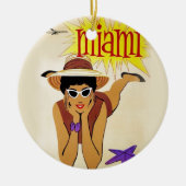  Miami Beach Keramisch Ornament (Voorkant)