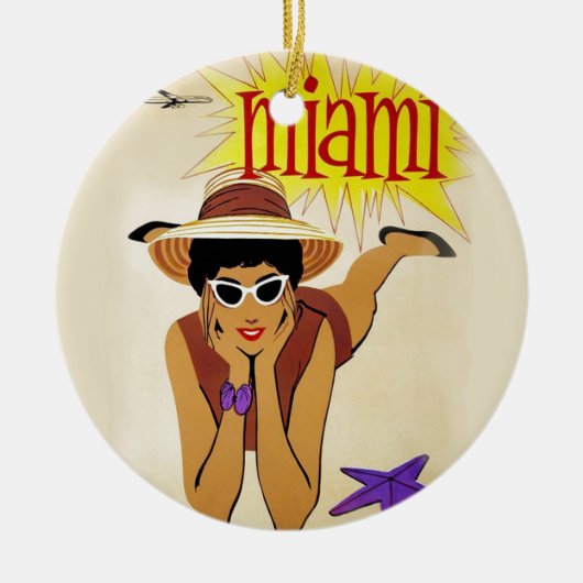 Miami Beach Keramisch Ornament (Voorkant)