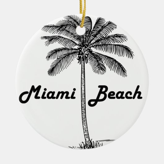 Miami Beach Keramisch Ornament (Voorkant)