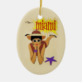  Miami Beach Keramisch Ornament (Voorkant)