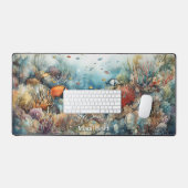 Miami Beach koraalrif en visse waterverf Bureaumat (Keyboard & Muis)