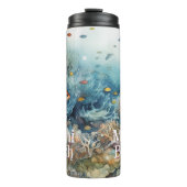Miami Beach koraalrif en visse waterverf Thermosbeker (Voorkant)