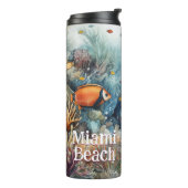 Miami Beach koraalrif en visse waterverf Thermosbeker (Gedraaid links)