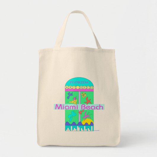 Miami Beach (liefde) Art Deco Tote Bag (Voorkant)