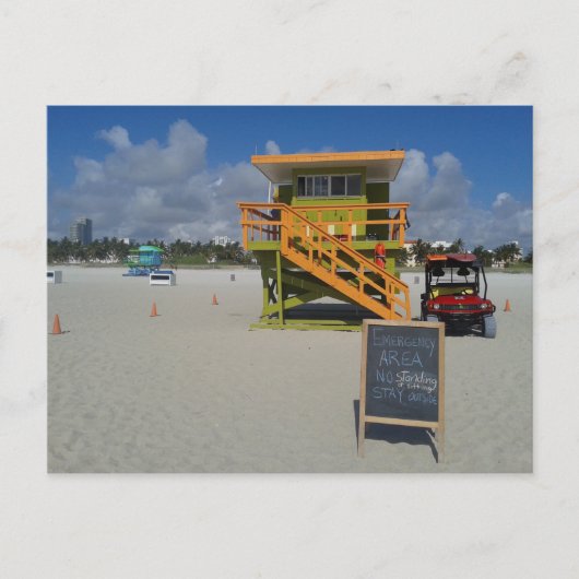 Miami Beach Lifeguard Ocean Patrol #04 Briefkaart (Voorkant)