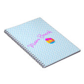 Miami-Beach-logo-sun-palms-roze Notitieboek (Rechterzijde)