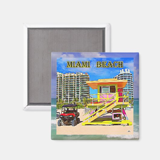 Miami Beach Magneet 10B (Voorkant / Achterkant)
