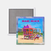 Miami Beach magneet 1B (Voorkant / Achterkant)