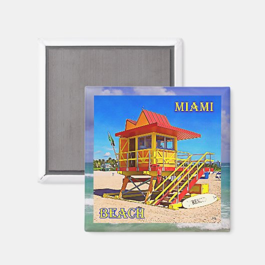 Miami Beach magneet 5B (Voorkant / Achterkant)
