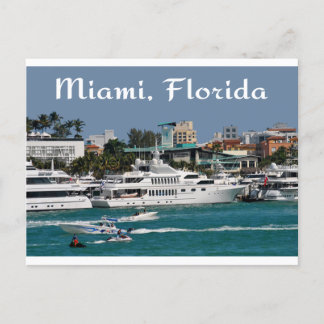 Miami Beach Marina Florida Travel Briefkaart