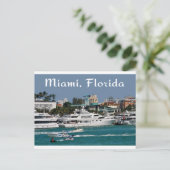Miami Beach Marina Florida Travel Briefkaart (Staand voorkant)