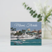 Miami Beach Marina Florida Travel Briefkaart (Staand voorkant)
