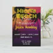 Miami Beach Meisjesweekend Itinerarium Kaart (Staand voorkant)