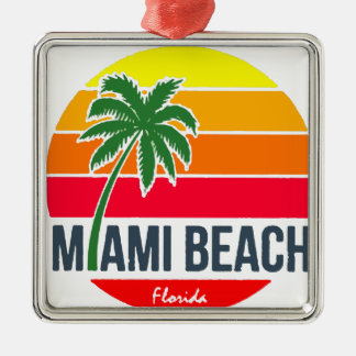Miami Beach Metalen Ornament