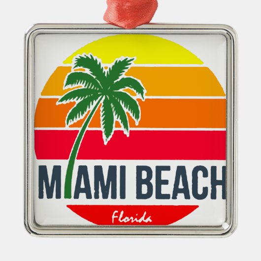 Miami Beach Metalen Ornament (Voorkant)