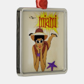 Miami Beach Metalen Ornament (Rechts)
