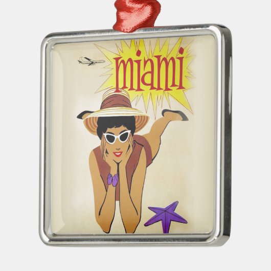  Miami Beach Metalen Ornament (Links)