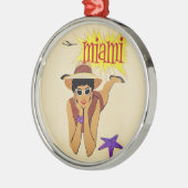  Miami Beach Metalen Ornament (Links)