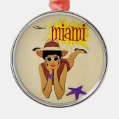  Miami Beach Metalen Ornament (Voorkant)