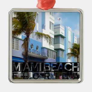 Miami Beach Metalen Ornament