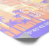 Miami Beach, Miami Travel Art, Preppy kamer, Paste Poster (Hoek)