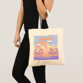 Miami Beach, Miami Travel Art, Preppy kamer, Paste Tote Bag (Voorkant (product))