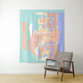 Miami Beach, Miami Travel Art, Preppy kamer, Paste Wandkleed (In situ)