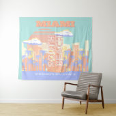 Miami Beach, Miami Travel Art, Preppy kamer, Paste Wandkleed (In Situ (horizontaal))